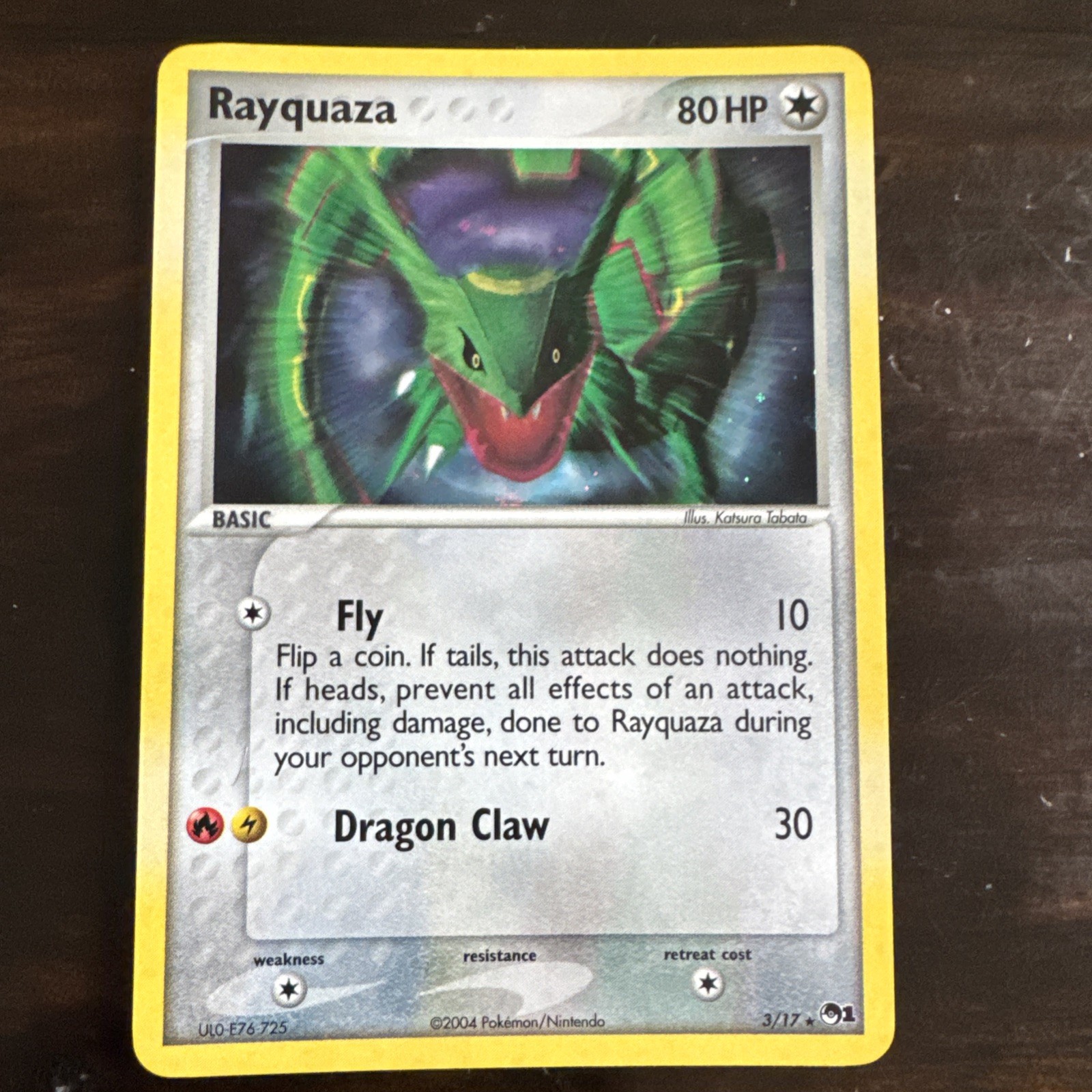 Pokémon TCG Rayquaza Pop Series 1 Holo Rare Card 3/17 NM