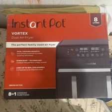 Instant Pot - Vortex Dual Air Fryer - Large 8L, Twin, Double 4L Basket, 8 in 1 -