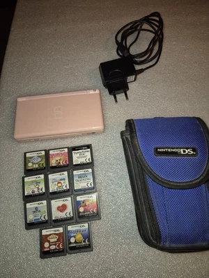 Nintendo DS Lite Konsole Pink / Rosa + 11 Spiele | Spielkonsole |  - Bild 1 von 4