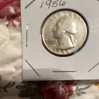 1956 Washington Quarter Silver 25C US Coin 0.9 Fineness Variety Washington