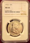 1953 Franklin Half Dollar NGC MS 64 Philadelphia Silver Business Strike