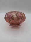 Fenton 75th Anniversary Velva Rose Iridescent Dish Bowl Hand Painted Signed