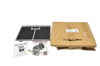 Detecto SlimTALKXL Talking Digital Bathroom Scale Black LCD Big Display