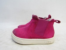 UGG Youth Toddler Size 8 Pink Suede Zip Comfort Ankle Winter Boots Bootie