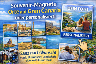 Souvenir Magnet Gran Canaria Orte oder personalisiert mit Foto