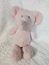 Kellytoy Elephant Pink Plush Toy Interactive Rattle Crinkle Ears So Soft 13"