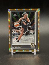A'ja Wilson 2025 Donruss WNBA #82 Orange Laser #’d /199