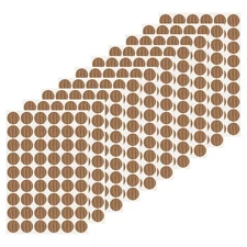 540 Pcs Dia. 21mm/0.8" Hole Cover Stickers, Striped Wood