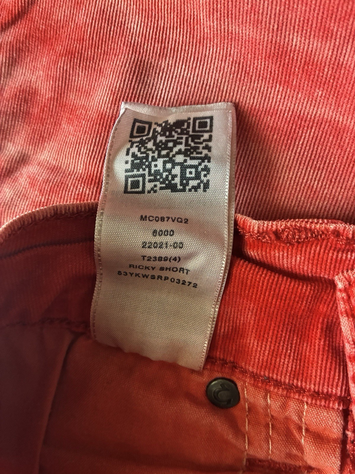 True Religion Red Ricky Corduroy Mens Short - Size 31 thumbnail 11