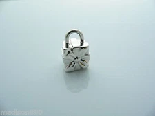 Tiffany & Co Silver Signature Gift Box Padlock Charm Pendant 4 Necklace Bracelet