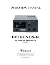 EMTRON DX-1d HF LINEAR AMPLIFIER OPERATING MANUAL - 32LB PAPER - 100LB COVERS