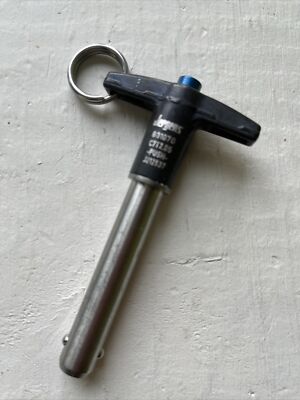 Jergens 2.5'' x 7/16'' T-Handle Stainless Steel Ball Lock Quick Release Pin 801070