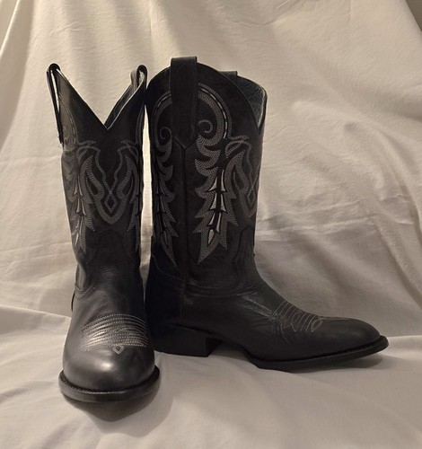 NEW Men's Ferrini Remington Western Boots Black Size 8.5 D New Without Box - Picture 4 of 9