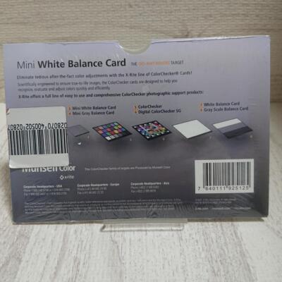 [新品・未使用品]X-rite Mini White Balance Card X-rite ColorChecker Mini White Balance Card 421870 Free from
