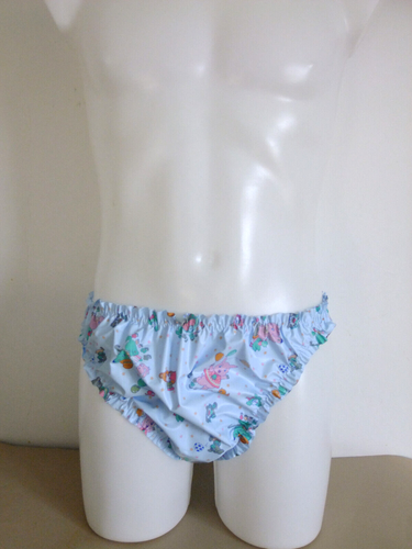 PVC Briefs Panties PVC U Like Vinyl Roleplay Plastic Knickers Pants Blue Mens - Picture 2 of 6