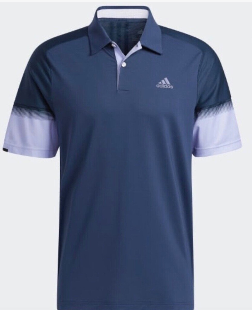 ADIDAS GOLF MEN'S CREW NAVY STATEMENT GOLF POLO SHIRT