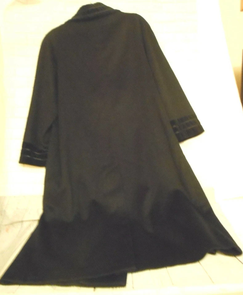 Abrigo retro Alorna años 80 mezcla de lana negro pequeño forrado para mujer doble pecho Foto 4 de 4