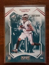 DeVonta Smith 2021 Playoff Red Zone Parallel RC Rookie RC #207 Eagles