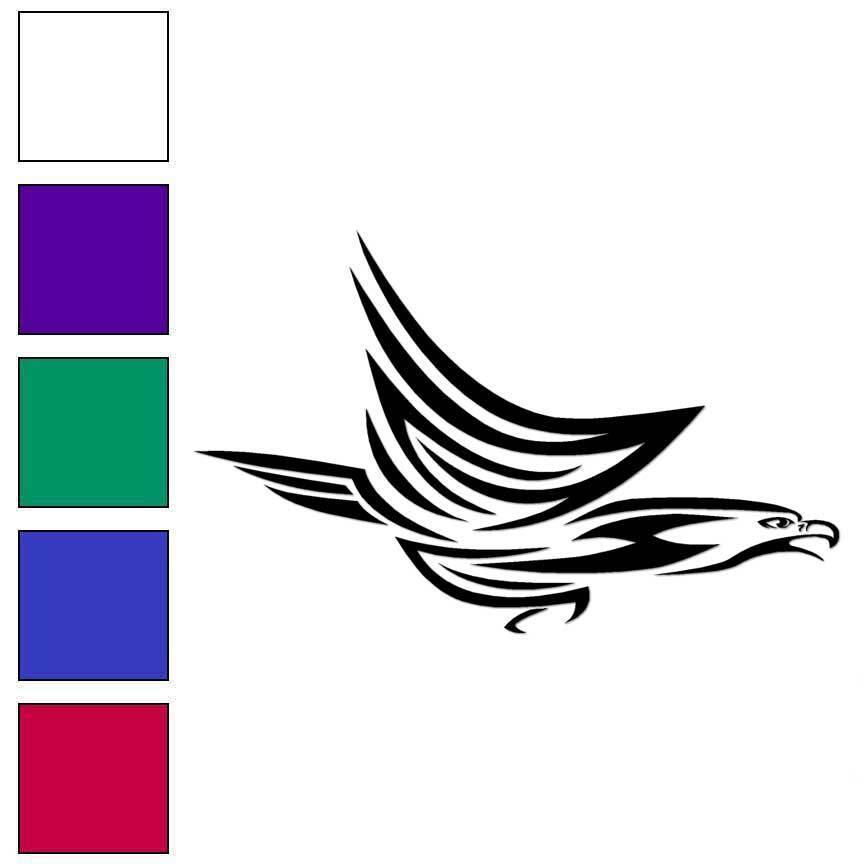 Tribal Eagle Hawk, Vinyl Decal Sticker, Multiple Colors & Sizes #6671