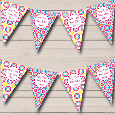 Party Banner Wimpel hellrosa gelb blau Blume Hochzeit Veranstaltungsort oder Empfang