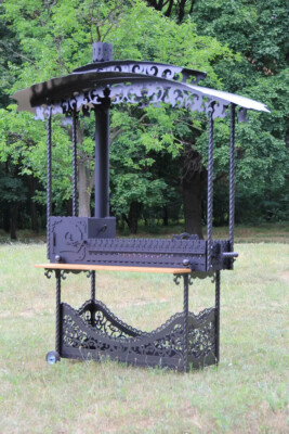 Grill, Mangal, Ofen ''Sultan'' mit doppeltem Boden, Grillstation für Kasan Kessel