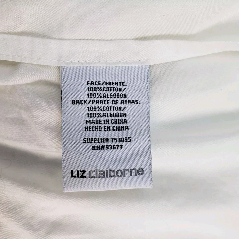 Liz Claiborne Single Sham "King" Floral Lavanda Blanco Pipa Borde Blanco  Foto 3 de 4