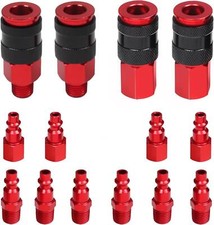 No Rust Air Hose Fittings Kits 14PCS Set, Quick Connect Air Compressor Accessory