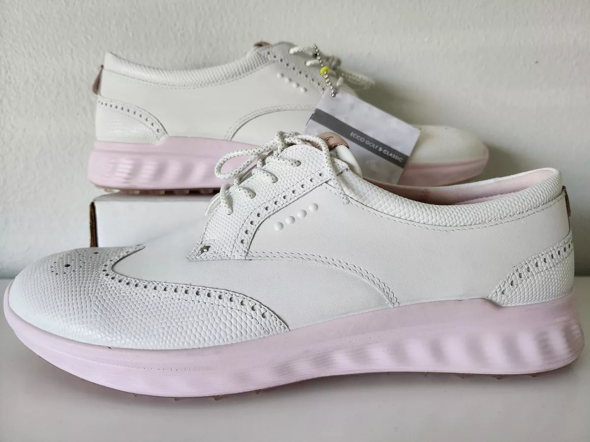 NEW ECCO S-Classic Hydromax Golf Shoes White Pink Women&#039;s Size EU 42 eBay