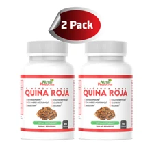 Quina Roja Capsulas 2 frascos. Original del Peru. Calambres, Ulcera, Digestion.