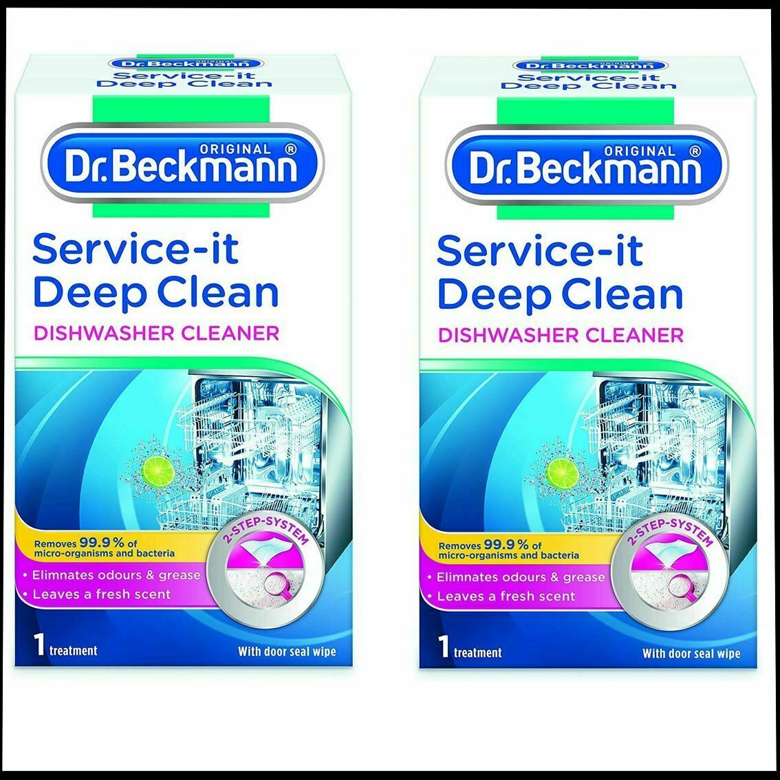2 Pack Dr Beckmann Washing Machine Cleaner ServiceIt Deep Clean And Washer 250g 5010287483552