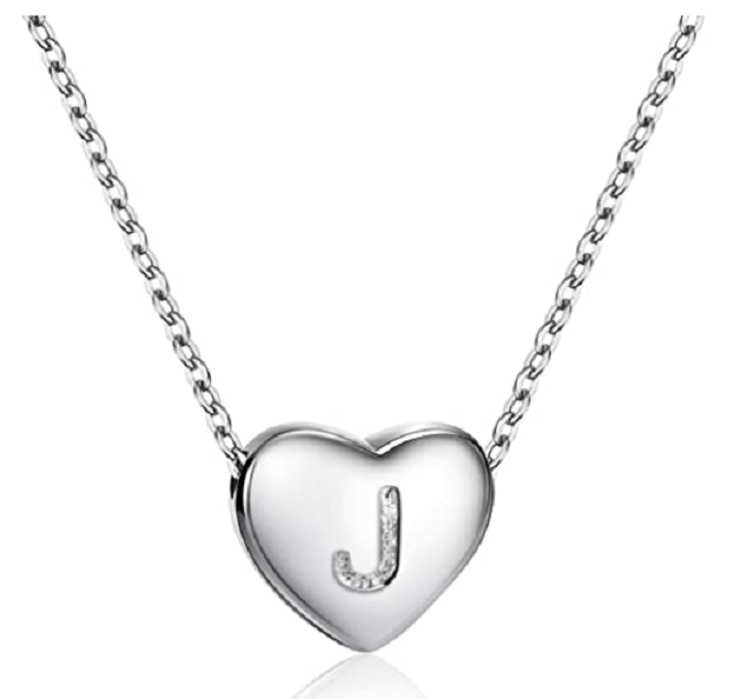 NEW HolyFast S925 Sterling Silver Dainty Heart Alphabet Initial
