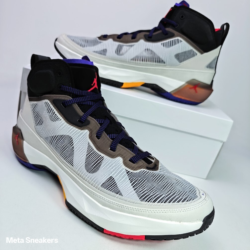 Air Jordan 37 US 13 Mens White Black Purple Nike Basketball Retro DD6958 060 New thumbnail 8
