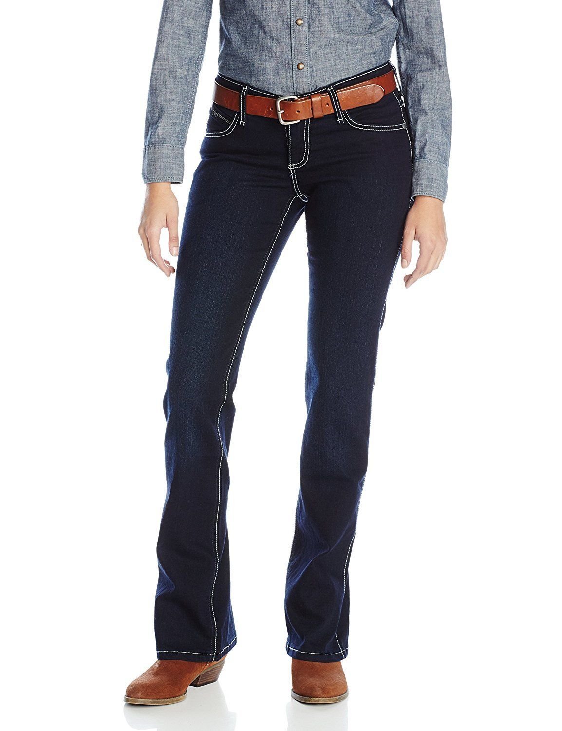 Jeans Da Donna Wrangler Shiloh Low Rise Boot Cut Ultimate Riding, Scarlett, 7 Extra Long