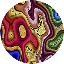 Custom Slipmat Slip Mat for any 12" DJ Turntable Record Player ABSTRACT CHAOS