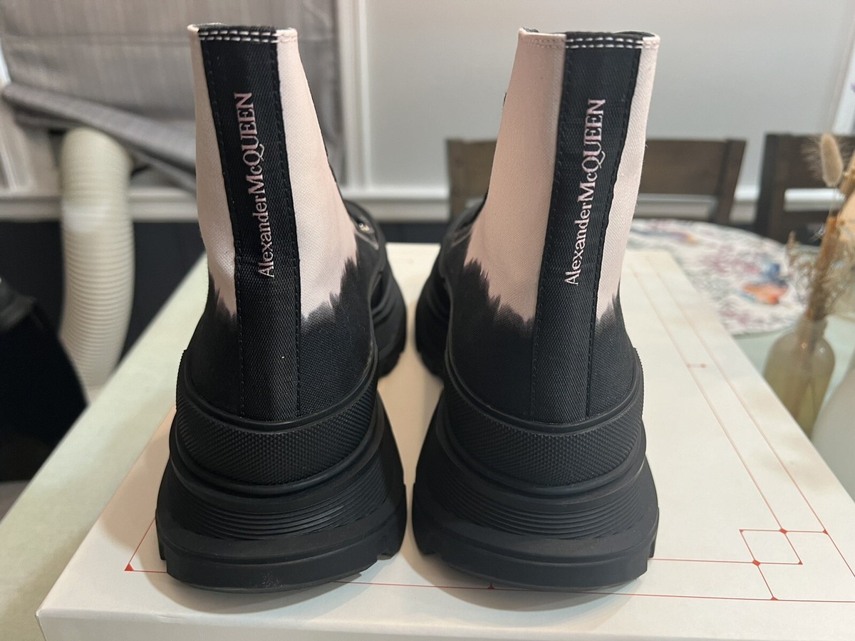 NEW Men Alexander McQueen Tread Slick Sneaker Boot Sz 8 / 41 Black