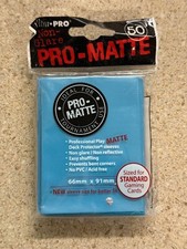 Ultra Pro Standard Pro-Matte Non-Glare Card Sleeves Light Blue 50ct New