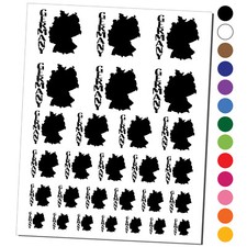 Germany Country Solid with Text Temporary Tattoo Water Resistant Set