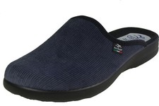 FLYFLOT Hausschuhe Pantoffeln Cord Textil blau NEU Hauslatschen Puschen