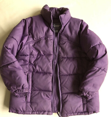Girl's Burgundy Warm Double Down Jacket.  Zip Front.  Size Small.  Chest: To 35''