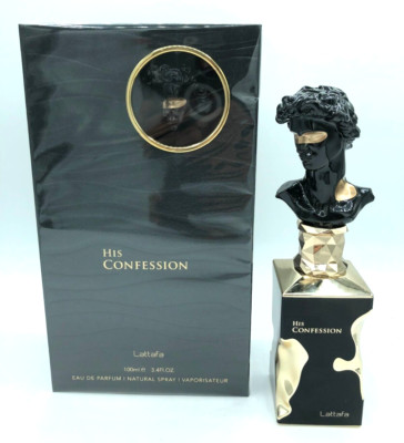 His Confession By Lattafa 3.4oz Eau De Parfum Spray For Men