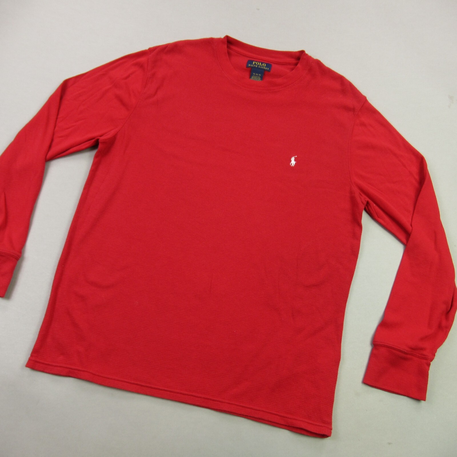 Polo Ralph Lauren Felpa Uomo XL Pullover Felpa Pony Termica Rossa
