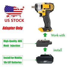 1x Adapter for Makita 18V LXT Slider Type Battery, Fits Dewalt 20V MAX Tools