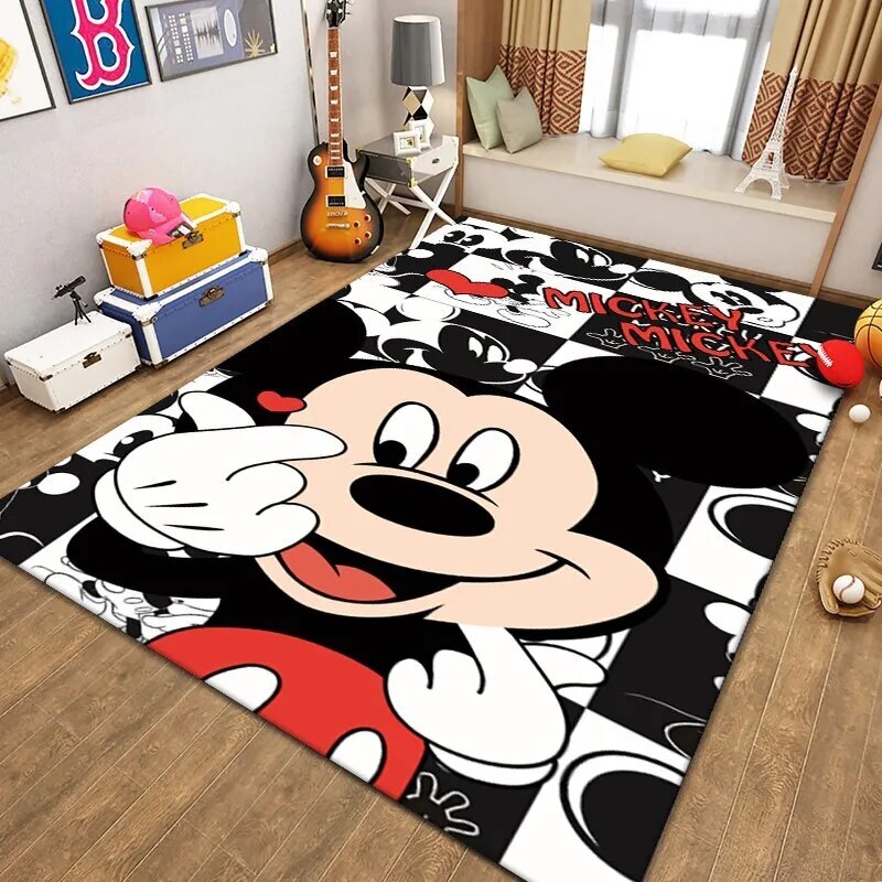 Mickey Mouse Disney Rug, Cartoon Home Decor