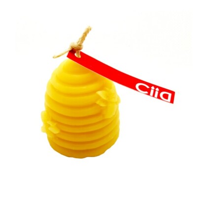 CiiD Bienenstock Bienenwachskerze - Handarbeit 100% reine Honigbienenkerzen