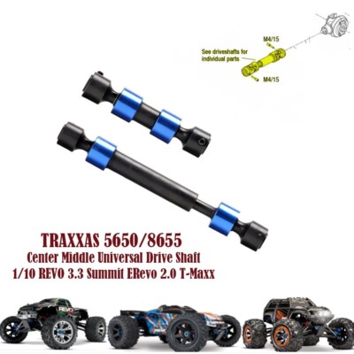 #8655 5650 Steel CVD Center Drive Shaft for RC Traxxas 1/10 E-MAXX T-MAXX E-Revo