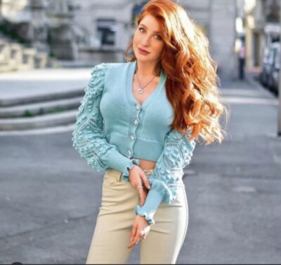 ZARA Jewel Button Knit Cardigan size S