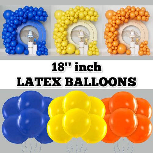 18 Zoll riesige Luftballons Rund Latex Einfach Große Heliumballons Geburtstag Bogen Dekor - Bild 1 von 17