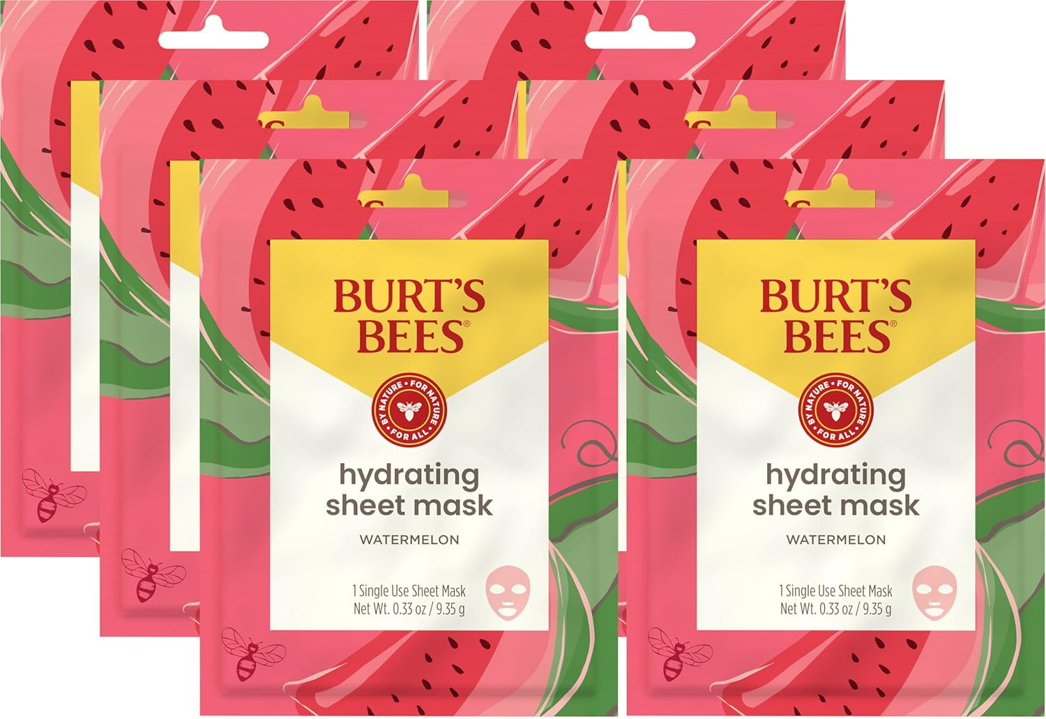 Hydrating Watermelon Sheet Mask 6-Pack for Glowing Skin-image