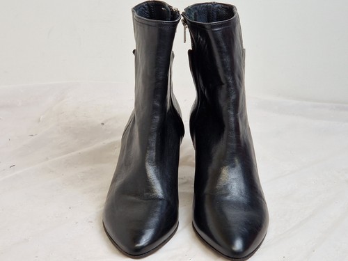 Hudson London Ladies ankle Boots NEW all Leather Black Zip UK 8 EU 41 - Picture 5 of 9