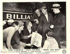 BODY AND SOUL ORIGINAL LOBBY CARD JOHN GARFIELD  BOXING MOVIE 1947